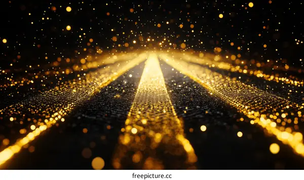 Abstract Gold Particles Design