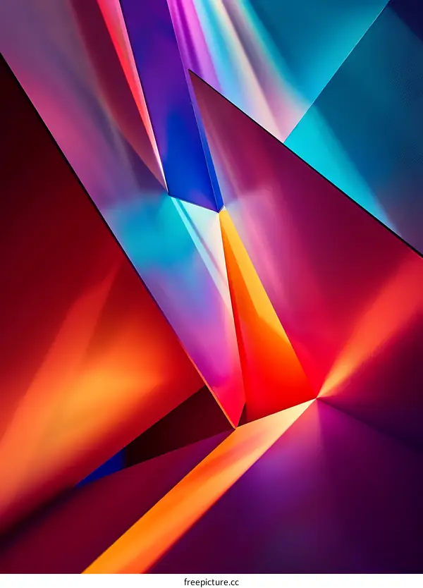 Abstract Geometric Shapes with Vibrant Colors