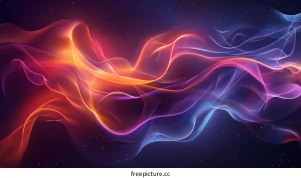 Abstract Colorful Flowing Lines Design