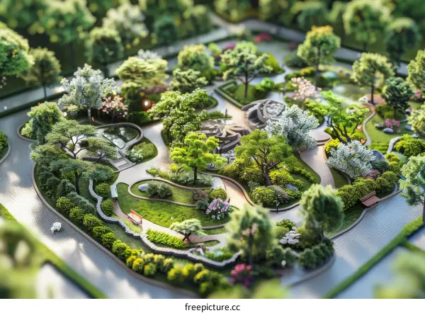 Aerial View of Lush Park