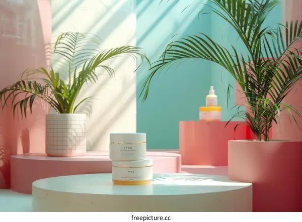 Natural Skincare Products Displayed