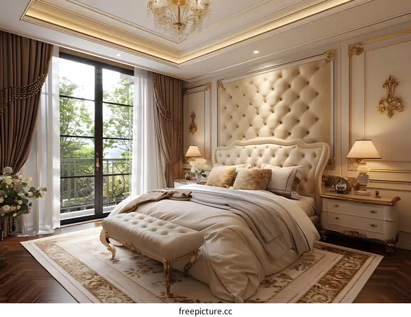 European-style luxury bedroom
