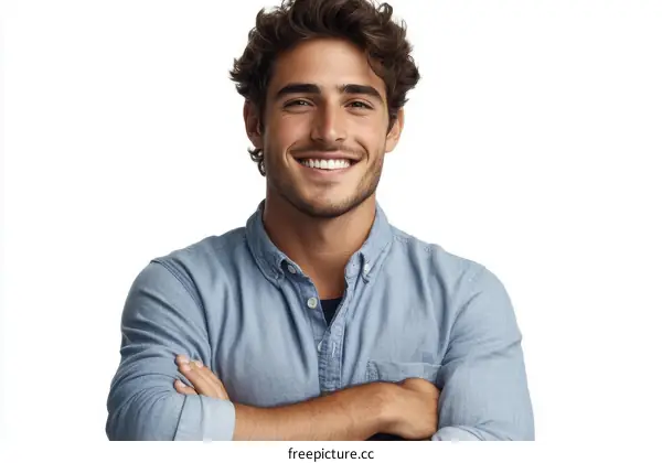 Smiling Man Portrait Studio Shot