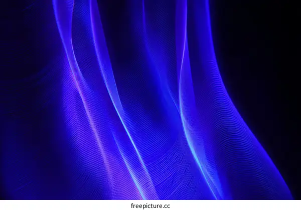 Abstract Blue Light Flowing Design