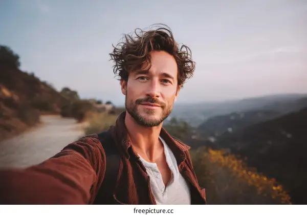 Self-Portrait of a Man in Nature