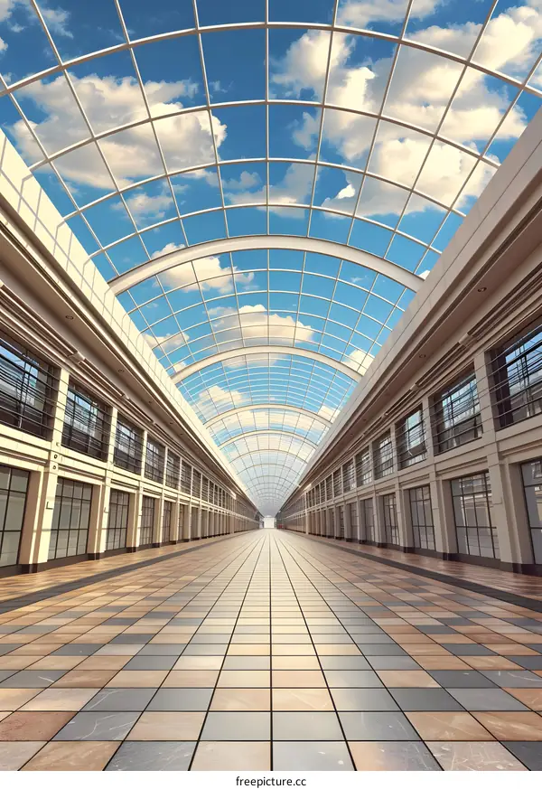 Modern Glass Ceiling Interior Design