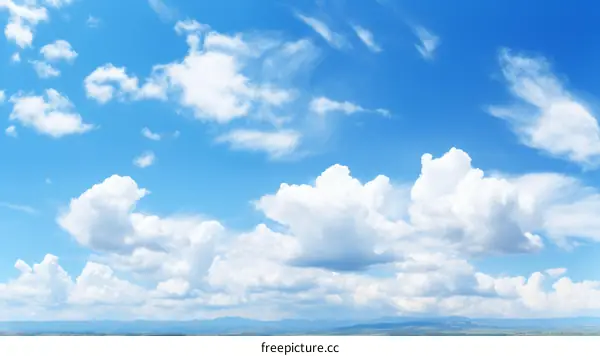 Blue sky with white clouds background