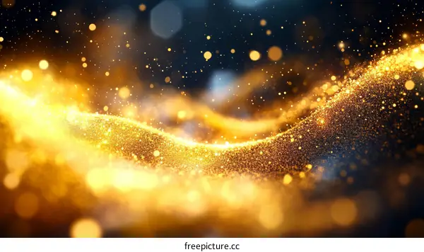 Golden Abstract Particles Background Design