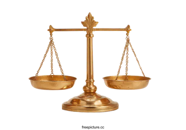 [Transparent Background PNG]Golden Balance Scale  Precision  Justice  Equality  Equilibrium