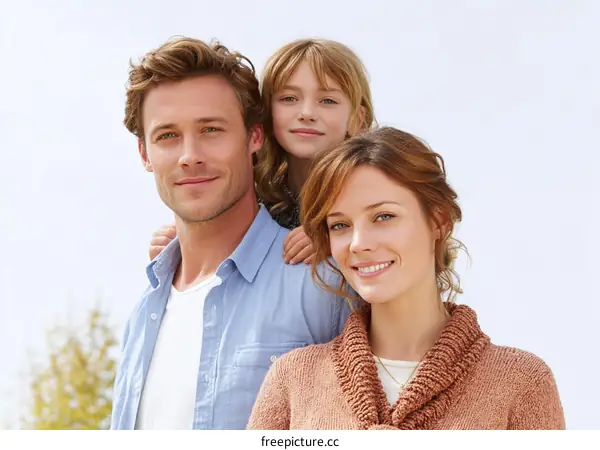 Happy Family Portrait Outdoors