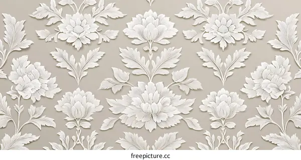Elegant Floral Damask Wallpaper Design