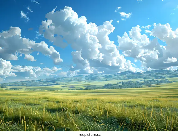 The vast grassland scenery