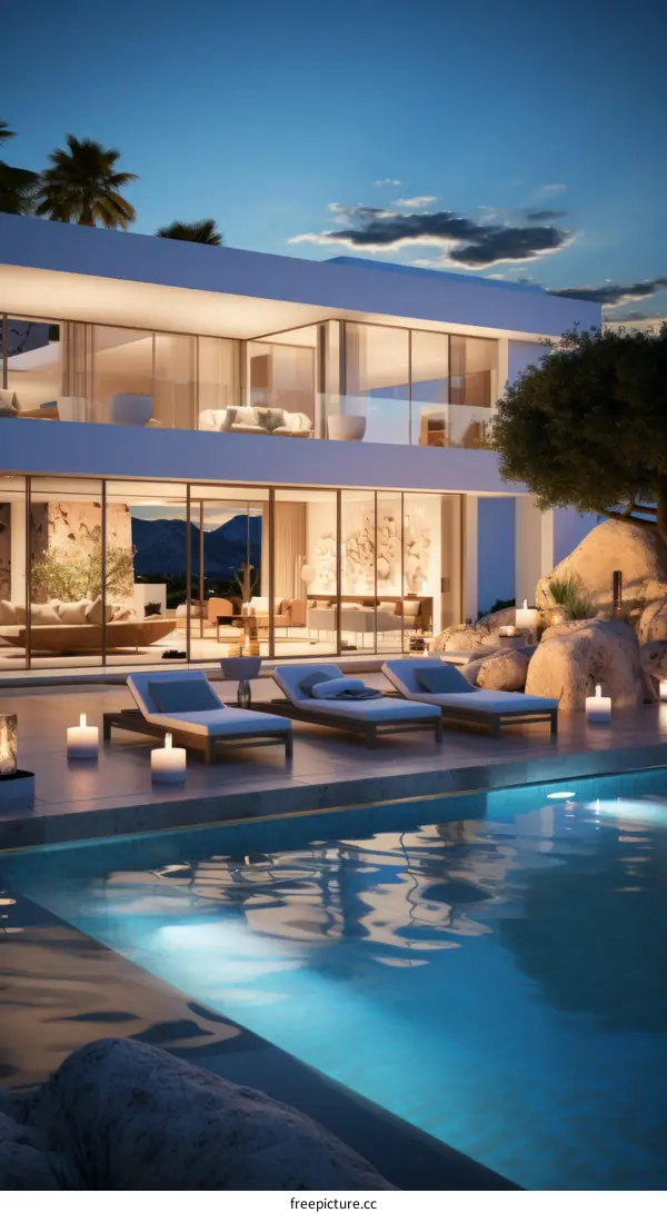 Modern house with pool and amazing sea view