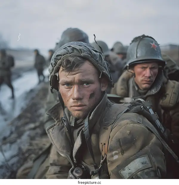 Portrait of a World War II American soldier