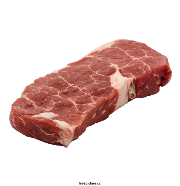 [Transparent Background PNG]Raw Beef Steak on White Background
