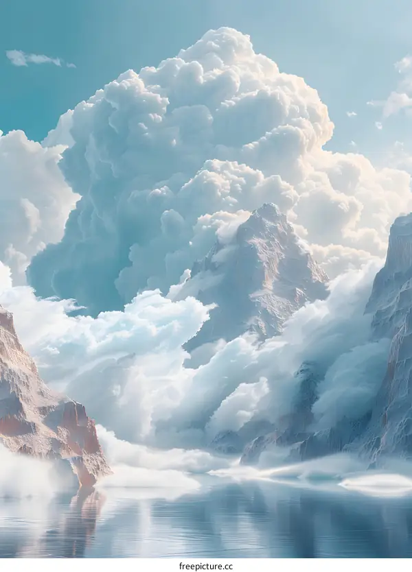 The Spectacular Snow-Capped Mountains and the Sea of Clouds