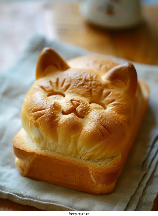 Cat-shaped bread