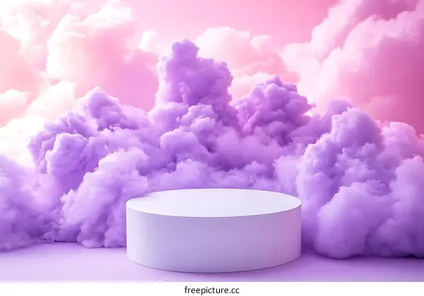Pink Cloud Abstract Product Display Background