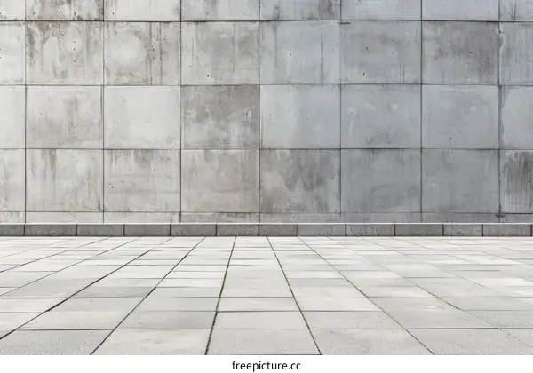 Large gray concrete tiles make up a seamless urban background
