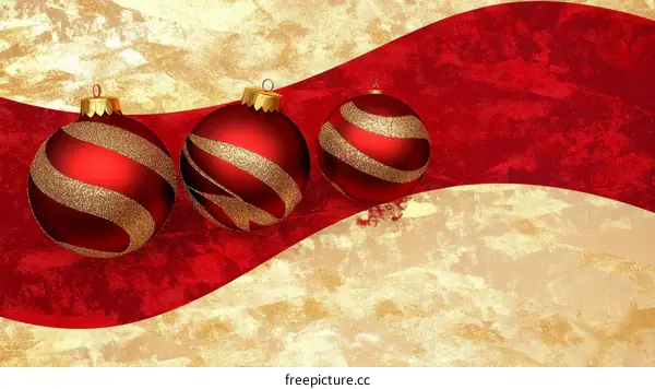 Christmas Decorations Red and Gold Ornaments