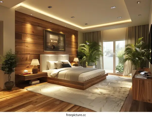 Modern Wooden Bedroom Interior Design