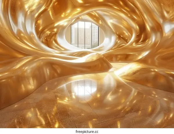 Golden Abstract Architectural Design
