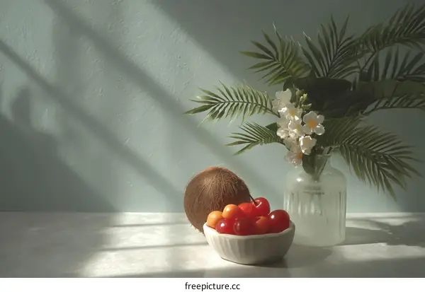 Summertime Still Life with Tropical Elements