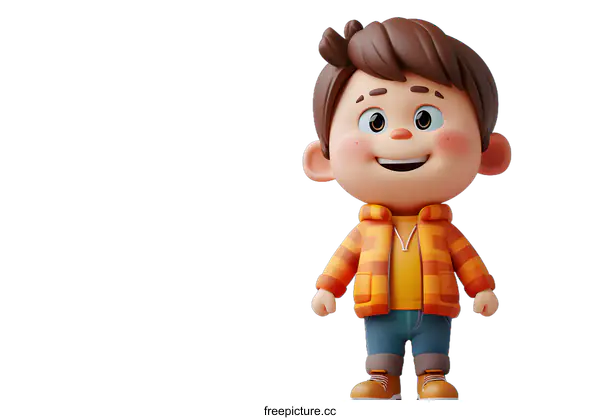 [Transparent Background PNG]3d cartoon boy character