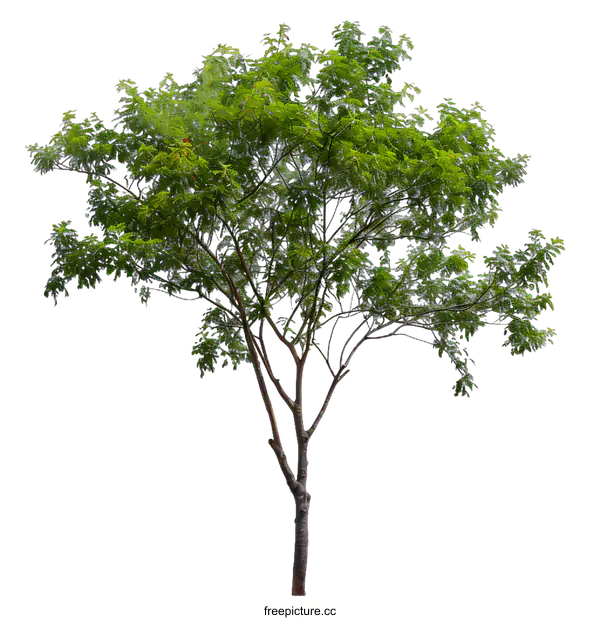 [Transparent Background PNG]Green Tree Isolated on White Background