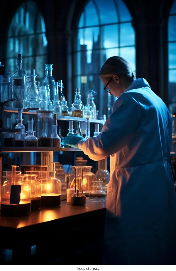 Female scientist working in a laboratory