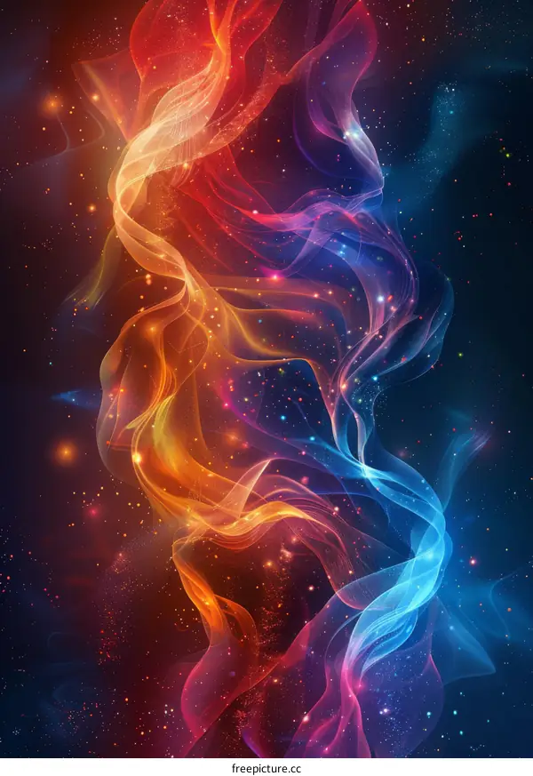 Colorful Nebulosity in the Cosmos