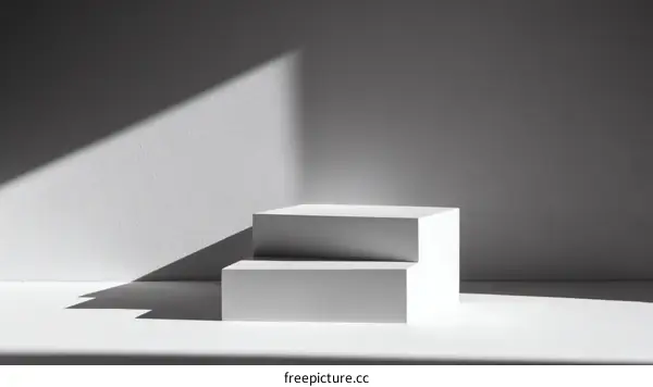 White Minimalist Product Display Stand