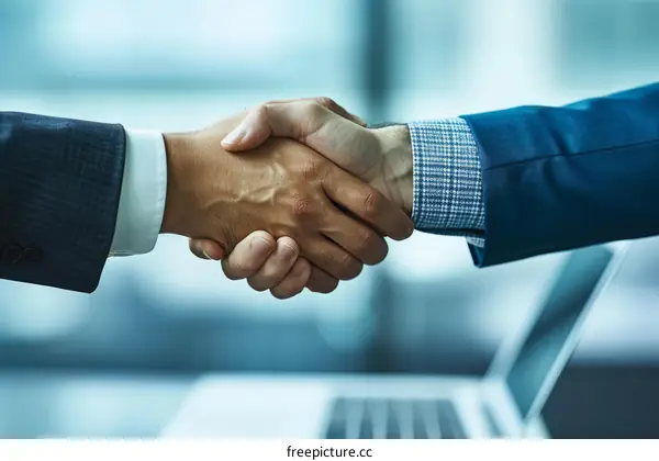 Business Handshake in the Workplace