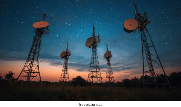 Starry Night Communication Towers
