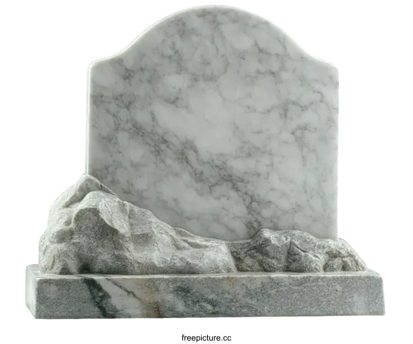 [Transparent Background PNG]Elegant Marble Headstone Design