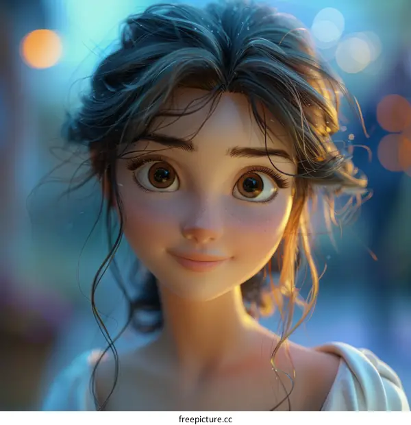 Stunning Brunette with Brown Eyes and Long Hair