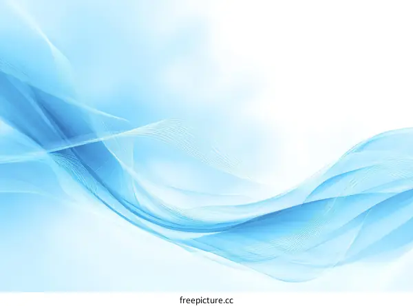 Abstract Light Blue Flowing Lines Background Design