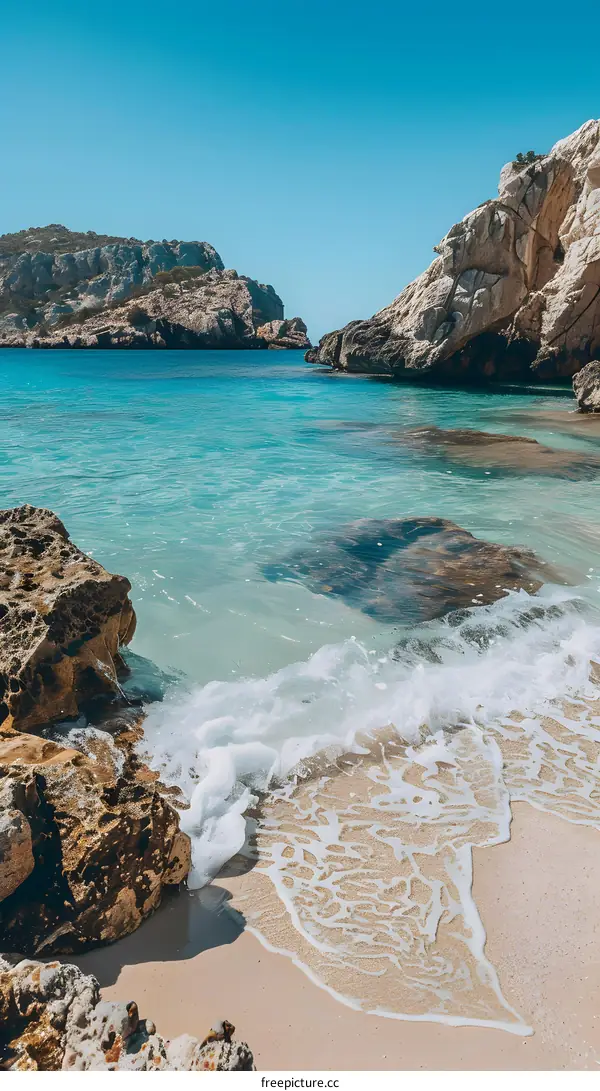 Stunning Clear Blue Waters of a Secluded Beach