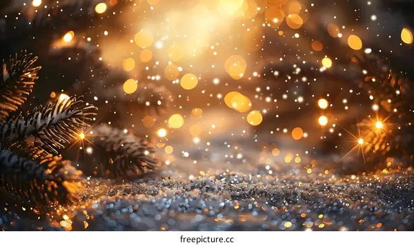 Christmas lights and snowflakes