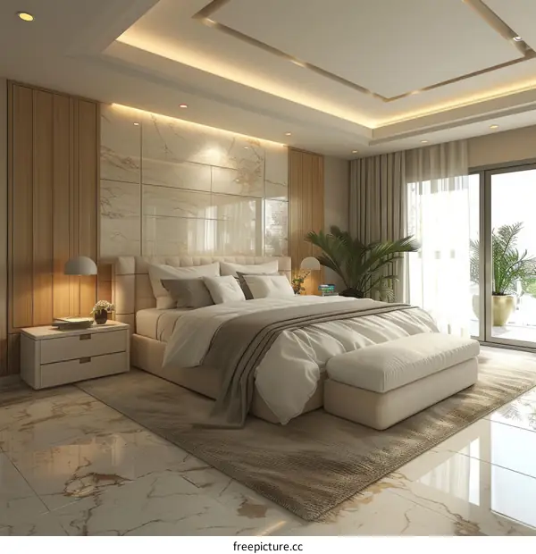 Modern Bedroom Interior Design Illustration