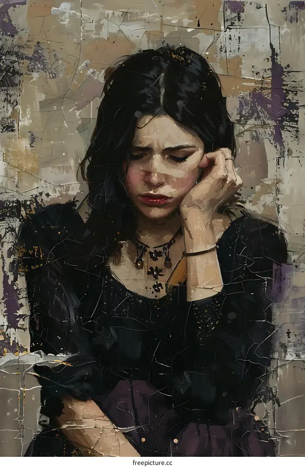 portrait of a sad girl