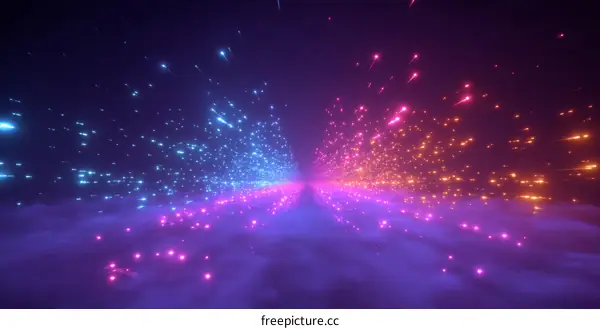 Neon Light Abstract Nebula Pathway