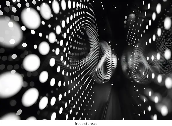 Abstract Black and White Swirl Pattern