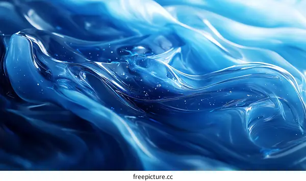 Abstract Blue Liquid Texture Background