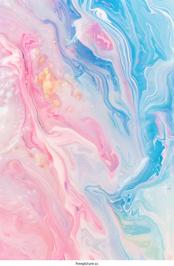 Abstract Liquid Swirl Art Background Pink Blue Gold