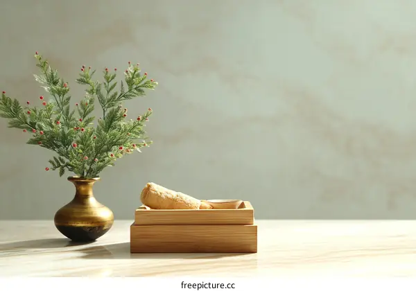Elegant Floral Arrangement on Marble Tabletop