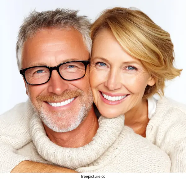 Happy Couple Smiling Close-up Portrait
