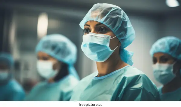 Portrait of a Confident Female Surgeon in a Hospital Operating Room