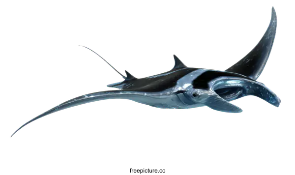 [Transparent Background PNG]Majestic Manta Ray in Flight