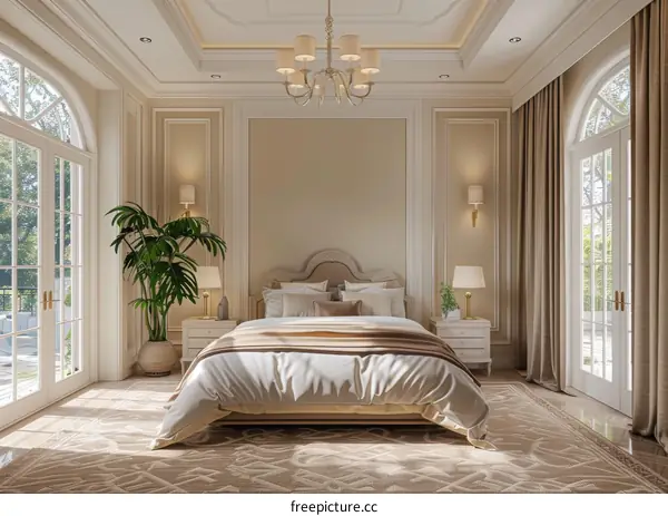 Luxury Bedroom Interior Design Illustration